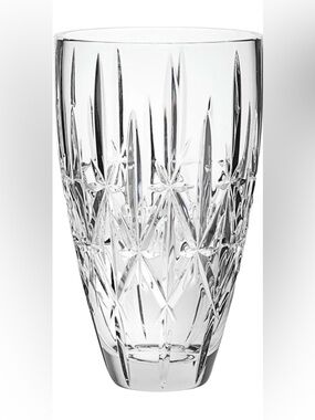 Marquis By Waterford Sparkle Crystal Vase 9 Inch Clear Round Floral Decor